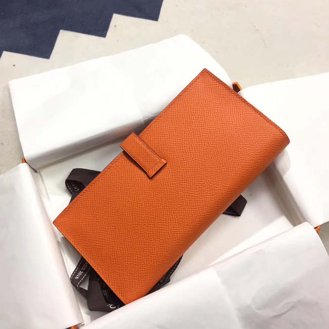 エルメス ベアンスフレ オレンジ ヴォーエプソン シルバー金具