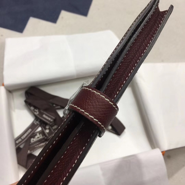 エルメス ベアンスフレ ボルドー ヴォーエプソン シルバー金具