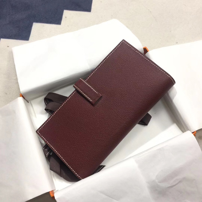 エルメス ベアンスフレ ボルドー ヴォーエプソン シルバー金具