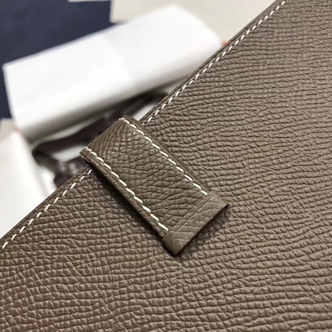エルメス ベアンスフレ エトゥープ ヴォーエプソン ゴールド金具