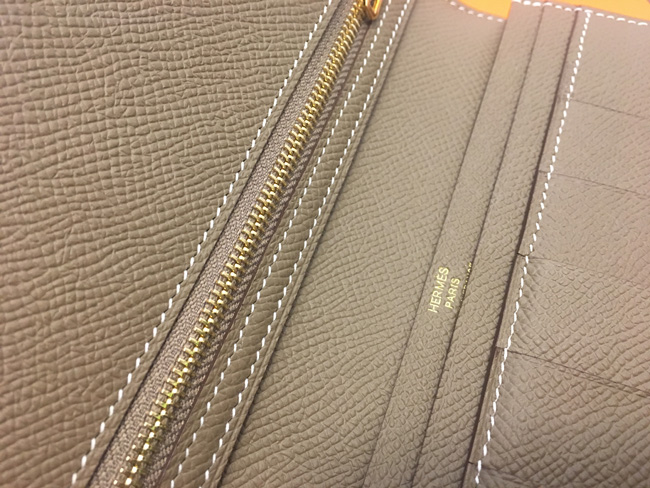 エルメス ベアンスフレ エトゥープ ヴォーエプソン ゴールド金具