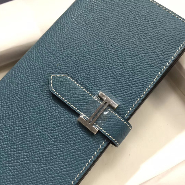エルメス ベアンスフレ ブルージーン ヴォーエプソン シルバー金具