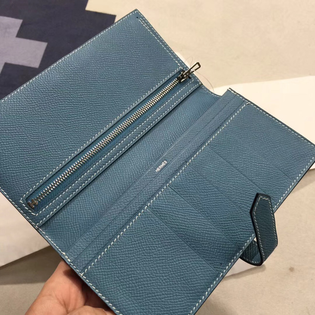 エルメス ベアンスフレ ブルージーン ヴォーエプソン シルバー金具