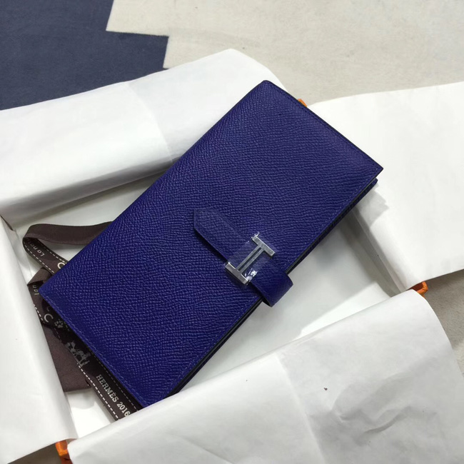 エルメス ベアンスフレ ブルーサフィール ヴォーエプソン シルバー金具