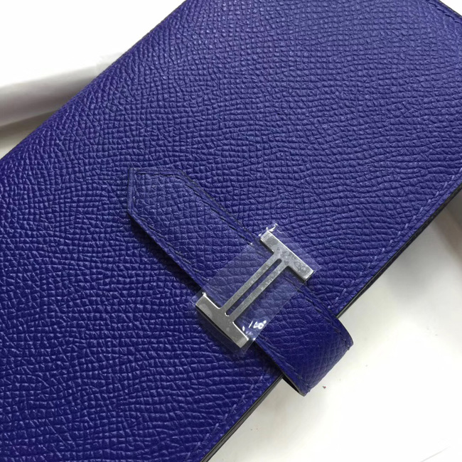 エルメス ベアンスフレ ブルーサフィール ヴォーエプソン シルバー金具