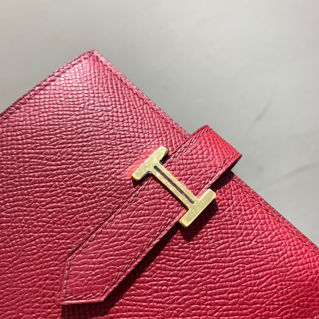 エルメス 財布ベアン ルビー ヴォーエプソン ゴールド金具