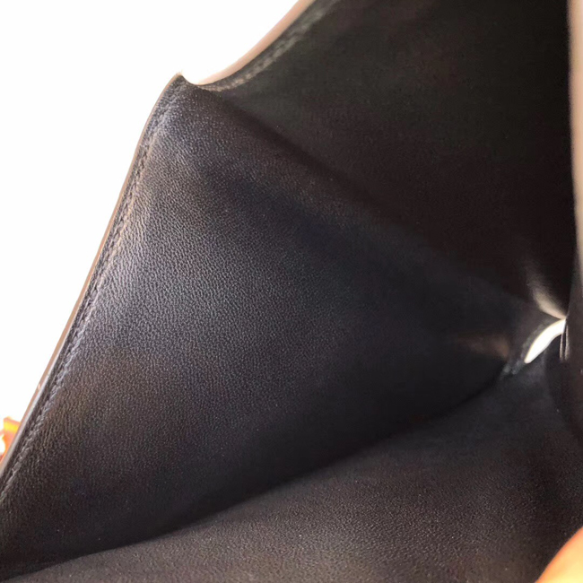 エルメス 財布ベアン ブラック シェブルミゾル シルバー金具