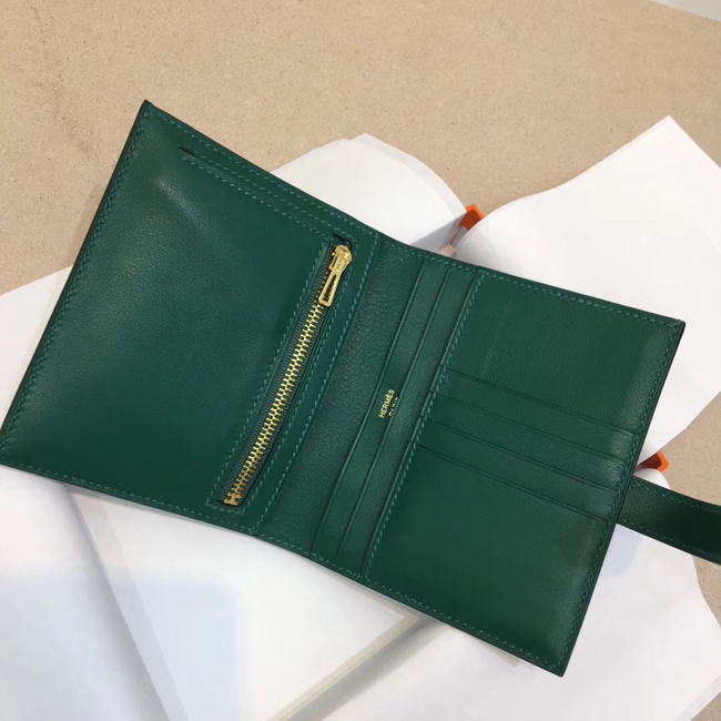 エルメス 財布ベアン マラカイト シェブルミゾル ゴールド金具