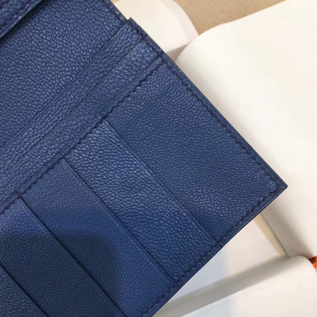 エルメス ベアンスフレ ブルードマルト オーストリッチ シルバー金具
