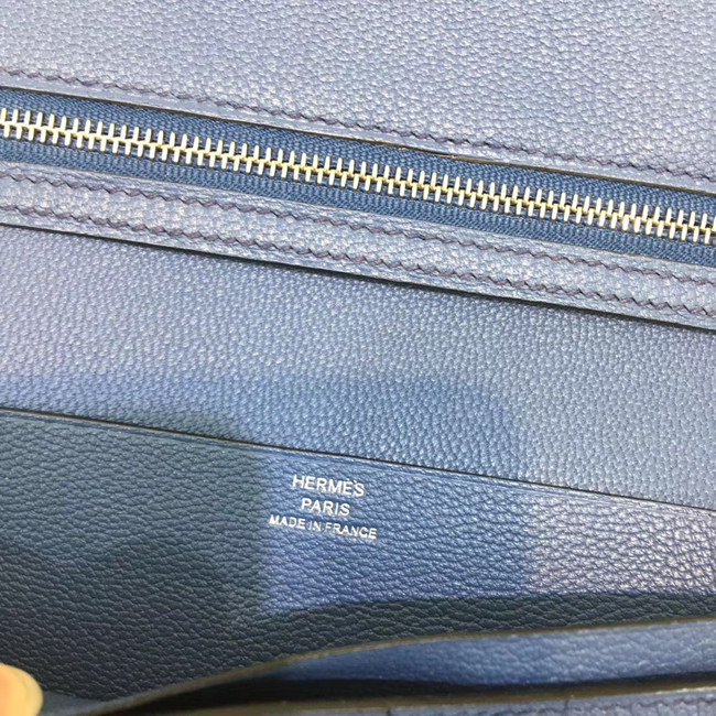エルメス ベアンスフレ ブルードマルト オーストリッチ シルバー金具