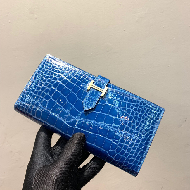 エルメス ベアンスフレ ミコノス クロコダイル ゴールド金具