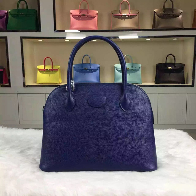 エルメス ボリード31 ブルーサフィール エプソン シルバー金具