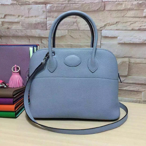 エルメス ボリード37 シエル トリヨン シルバー金具