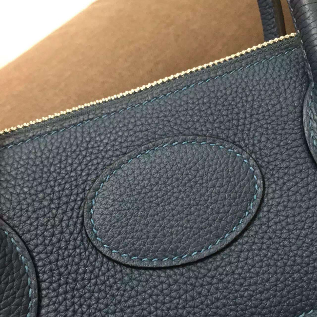 エルメス ボリード27 ブルートンペット クレマンス シルバー金具