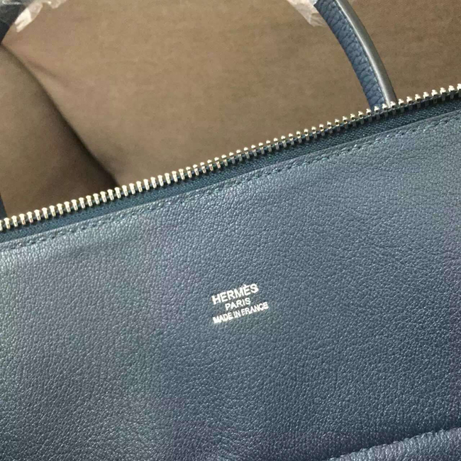 エルメス ボリード27 ブルートンペット クレマンス シルバー金具
