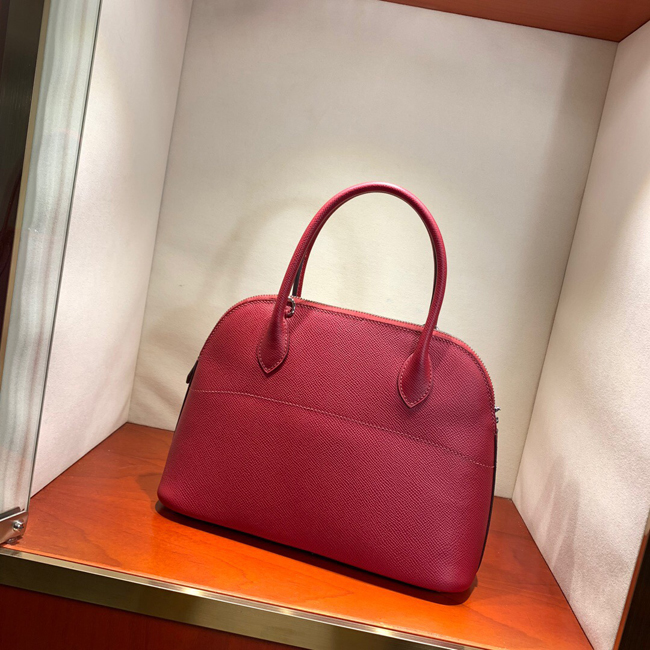 エルメス ボリード27 ルージュガランス ヴォーエプソン シルバー金具