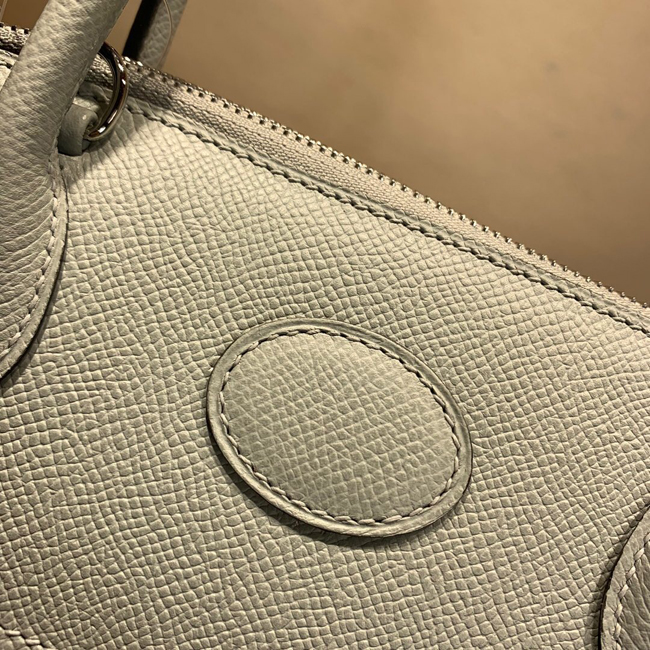 エルメス ボリード27 ブルーグラシエ ヴォーエプソン シルバー金具