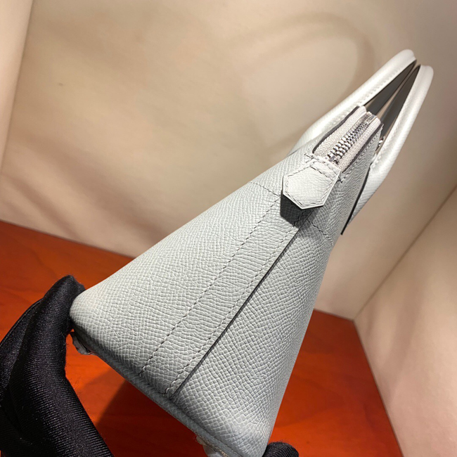 エルメス ボリード27 ブルーグラシエ ヴォーエプソン シルバー金具