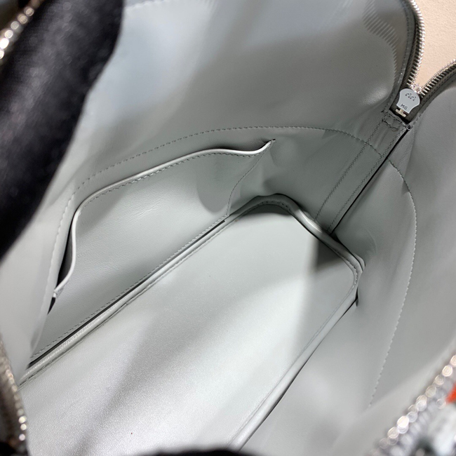 エルメス ボリード27 ブルーグラシエ ヴォーエプソン シルバー金具