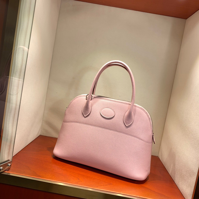 エルメス ボリード27 ローズサクラ ヴォーエプソン シルバー金具