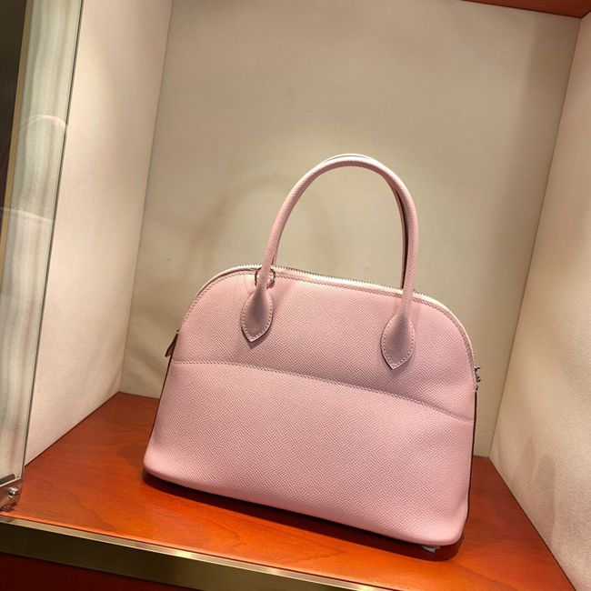 エルメス ボリード27 ローズサクラ ヴォーエプソン シルバー金具