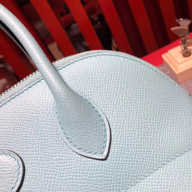 エルメス ボリード27 ブルーアトール ヴォーエプソン シルバー金具