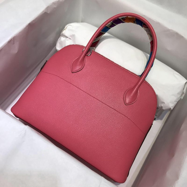 エルメス ボリード31 ローズショッキング ヴォーエプソン シルバー金具