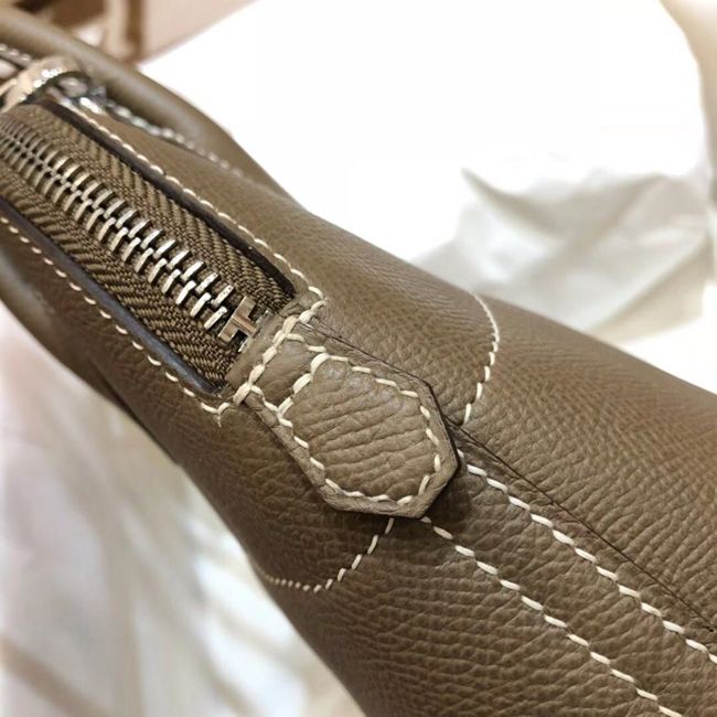エルメス ボリード31 エトゥープ ヴォーエプソン シルバー金具