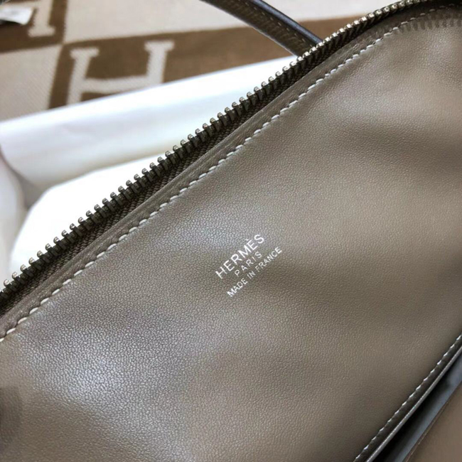 エルメス ボリード31 エトゥープ ヴォーエプソン シルバー金具