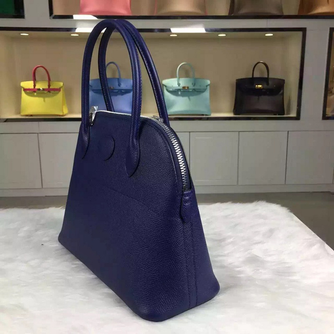 エルメス ボリード31 ブルーサフィール エプソン シルバー金具