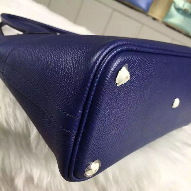 エルメス ボリード31 ブルーサフィール エプソン シルバー金具