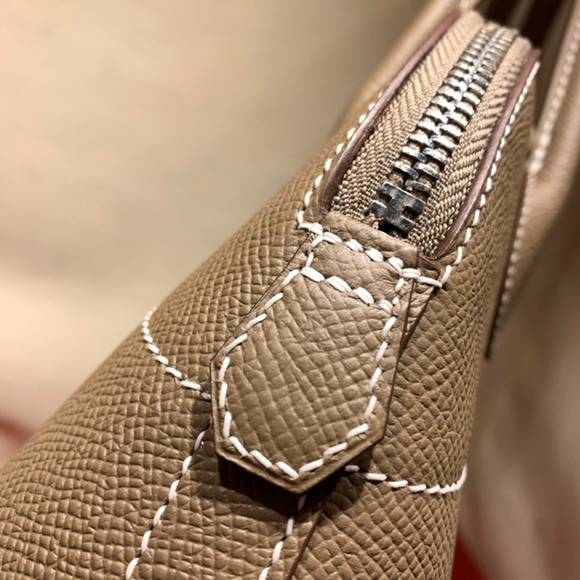 エルメス ボリード27 エトゥープ ヴォーエプソン シルバー金具