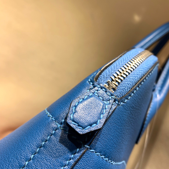 エルメス ボリード27 ブルーエレクトリック スイフト シルバー金具