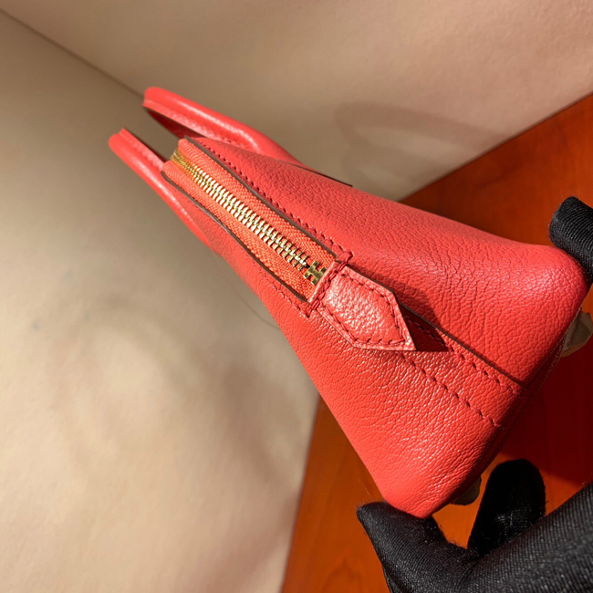 エルメス ボリード1923 18cm シェーブル ブーゲンビリア ゴールド金具