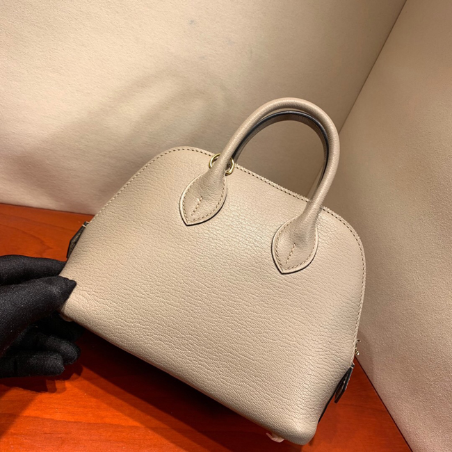 エルメス ボリード1923 18cm シェーブル トレンチ ゴールド金具