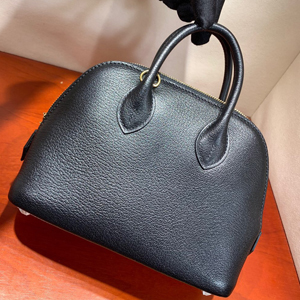 エルメス ボリード1923 18cm シェーブル ブラック ゴールド金具