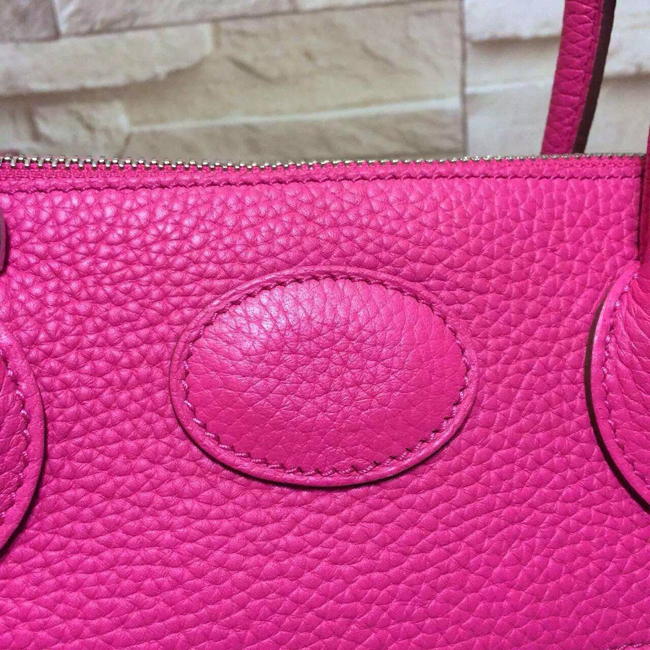 エルメス ボリード37 ローズショッキング トリヨン シルバー金具