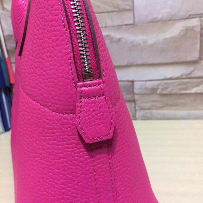 エルメス ボリード37 ローズショッキング トリヨン シルバー金具