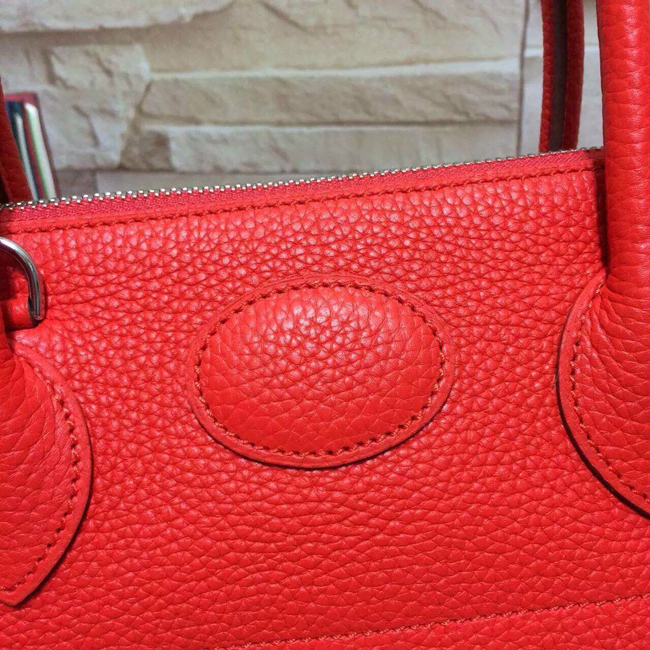 エルメス ボリード37 レッド トリヨン シルバー金具
