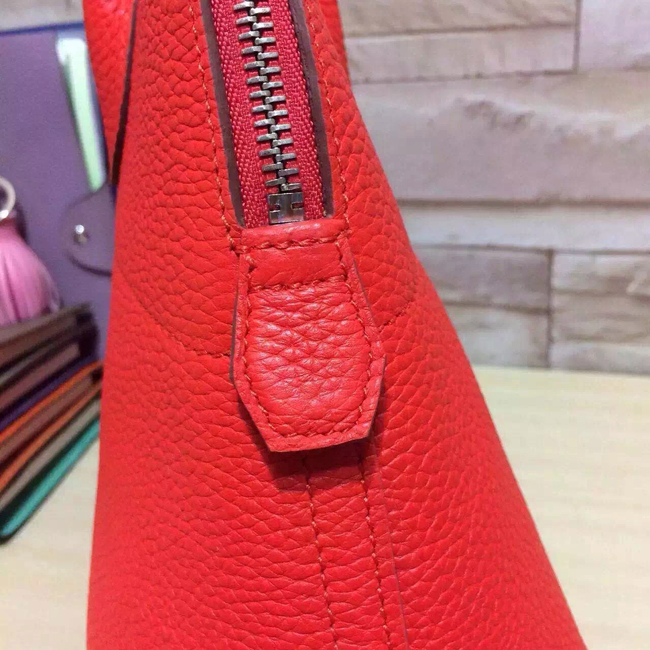 エルメス ボリード37 レッド トリヨン シルバー金具