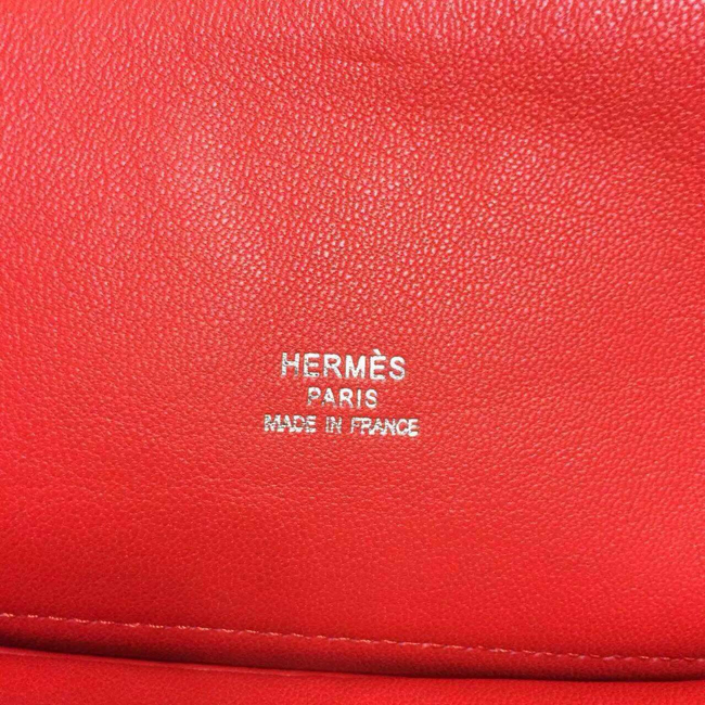 エルメス ボリード37 レッド トリヨン シルバー金具