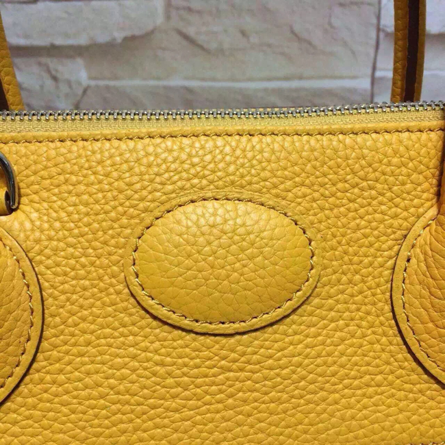 エルメス ボリード37 イエロー トリヨン シルバー金具