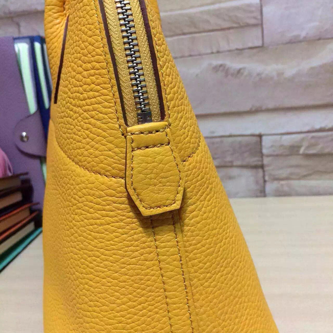 エルメス ボリード37 イエロー トリヨン シルバー金具