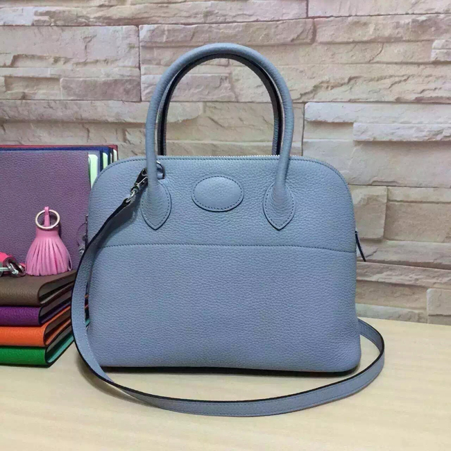 エルメス ボリード37 シエル トリヨン シルバー金具