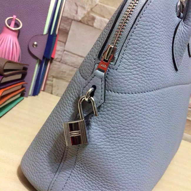 エルメス ボリード37 シエル トリヨン シルバー金具