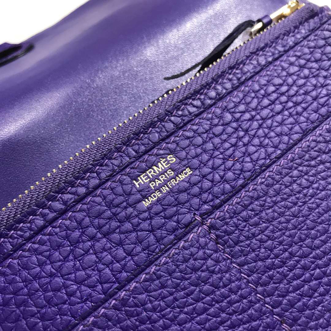 エルメス ドゴンGM クロッカス トゴ ゴールド金具