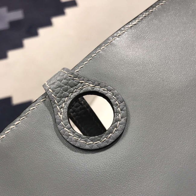 エルメス ドゴンGM ブルーラン トゴ ゴールド金具