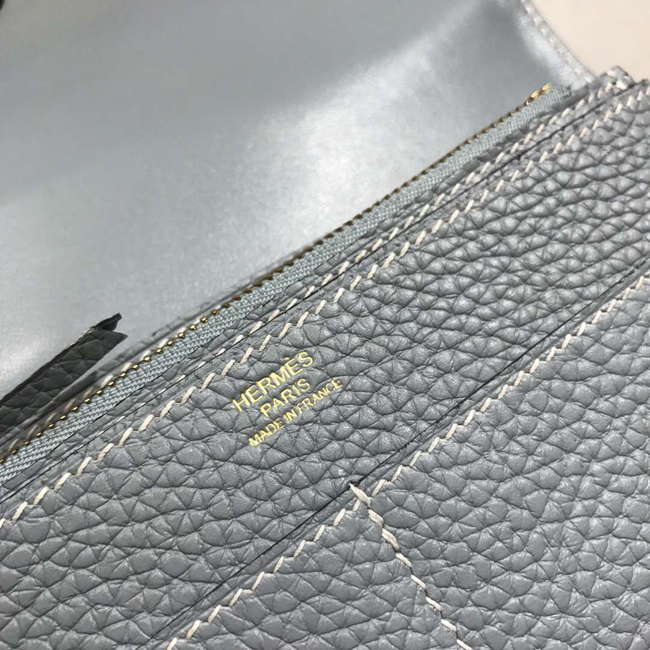 エルメス ドゴンGM ブルーラン トゴ ゴールド金具