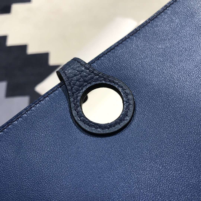 エルメス ドゴンGM ブルーニュイ トゴ ゴールド金具