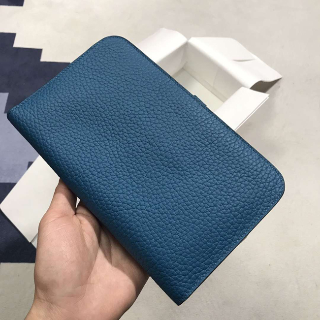 エルメス ドゴンGM ブルードガリス トゴ シルバー金具